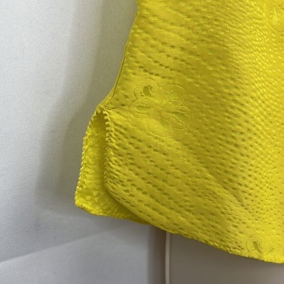 Rebecca Taylor silk blend Chartreuse open back blouse size 2 EUC - Picture 7 of 13